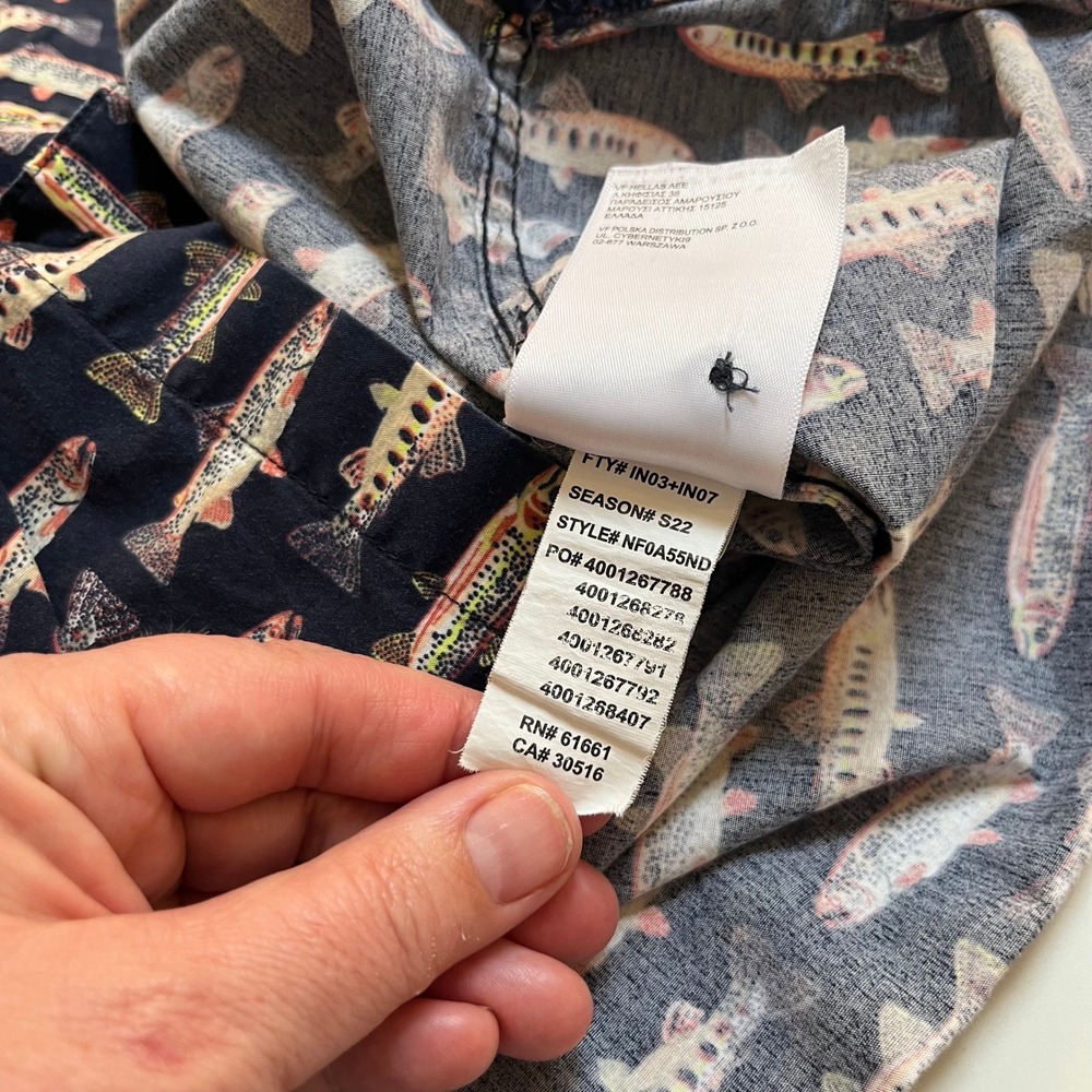 The North Face Baytrail Short Sleeve Rainbow Trout Button Down Shirt - Picture 7 of 11